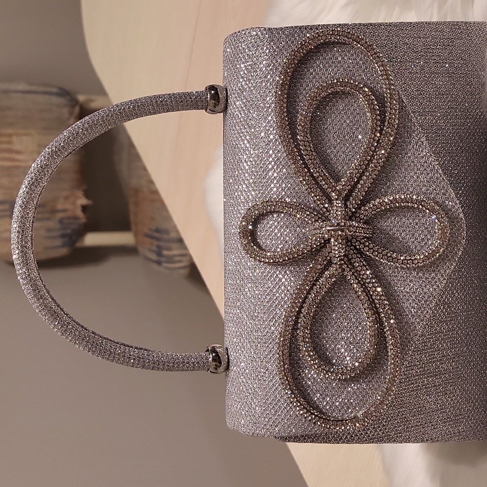 Silver evening bag